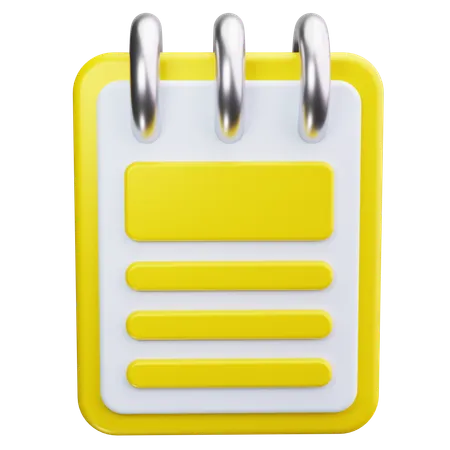 Caderno em branco  3D Icon