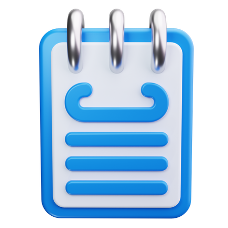 Caderno espiral  3D Icon