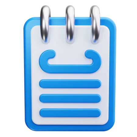 Caderno espiral  3D Icon