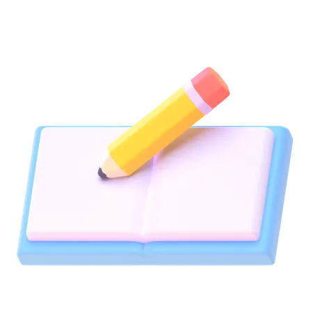 Caderno de lápis  3D Icon