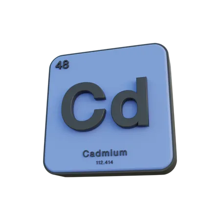 Cadmium  3D Illustration