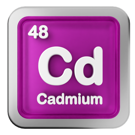 Cadmium Periodic Table  3D Icon