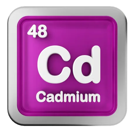 Cadmium Periodic Table  3D Icon