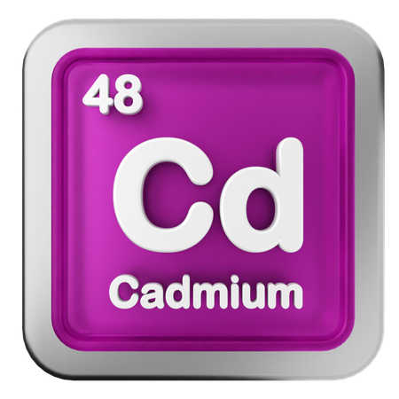 Tableau périodique du cadmium  3D Icon