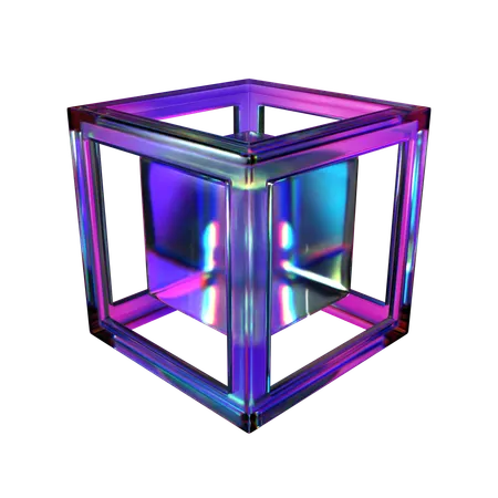 Cadre cubique  3D Icon