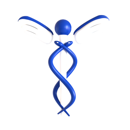 Caduceus Symbol  3D Icon