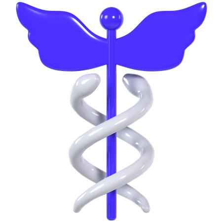 Caduceus Symbol  3D Icon