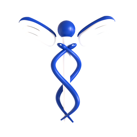 Caduceus Symbol  3D Icon