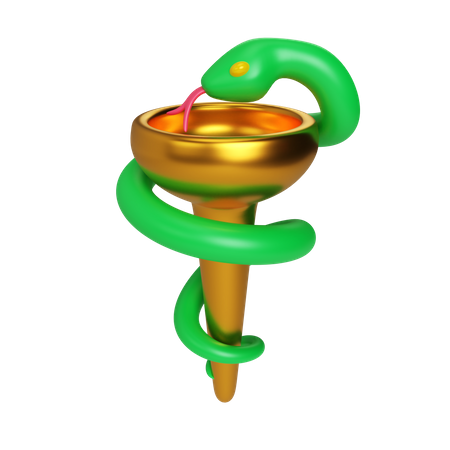 Caduceus Symbol  3D Illustration