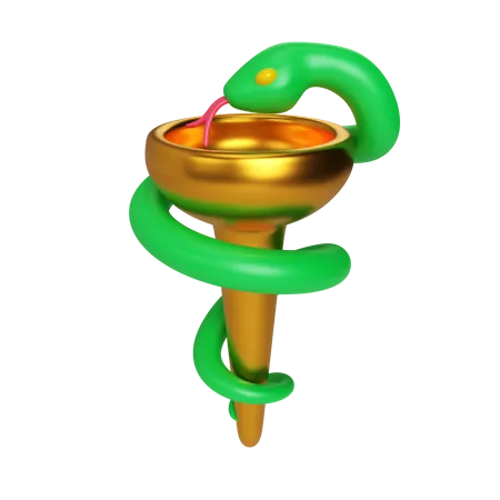 Caduceus Symbol  3D Illustration