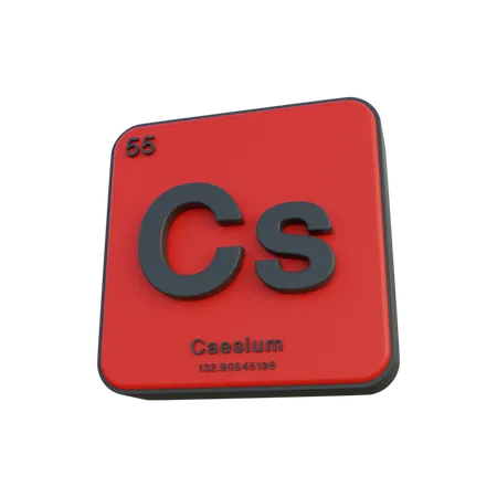 Caesium  3D Illustration