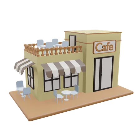 Cafe  3D Icon