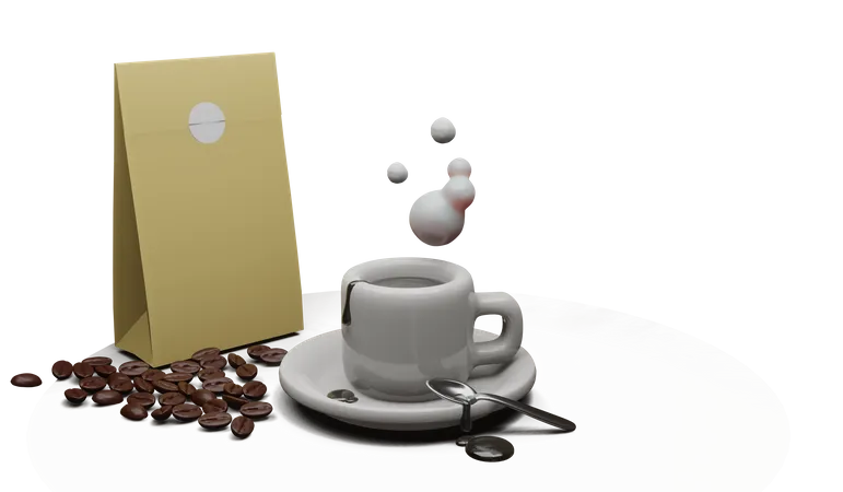 Café  3D Illustration