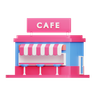 cafe area emoji 3d