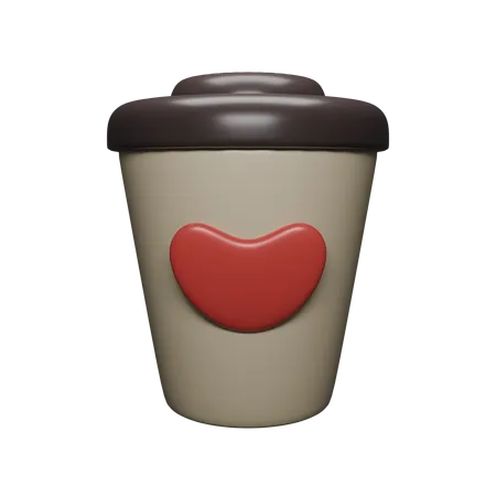 Amor cafe  3D Icon