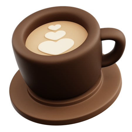 Café au lait  3D Icon