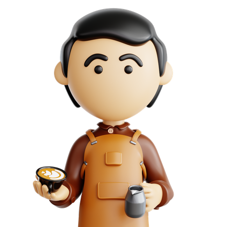 Café Barista  3D Icon