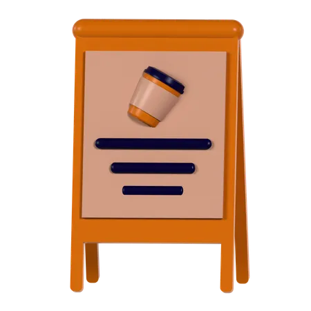 Cafe Board  3D Icon