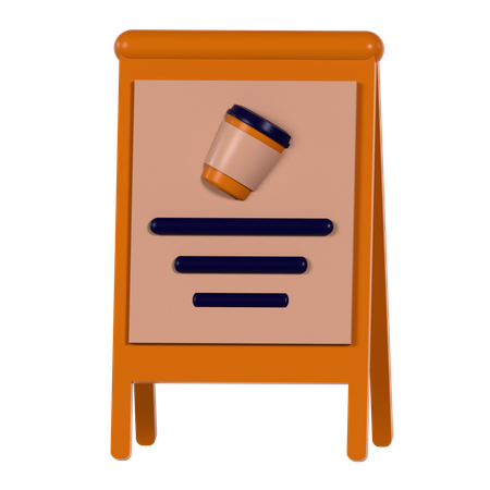 Cafe Board  3D Icon