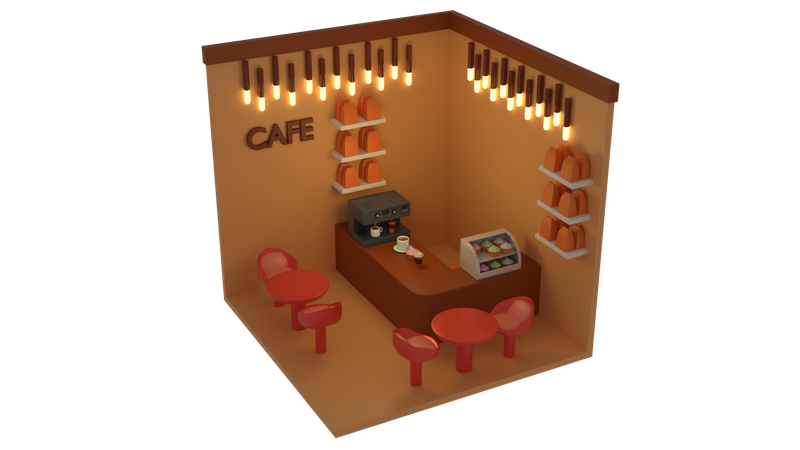 Café  3D Icon
