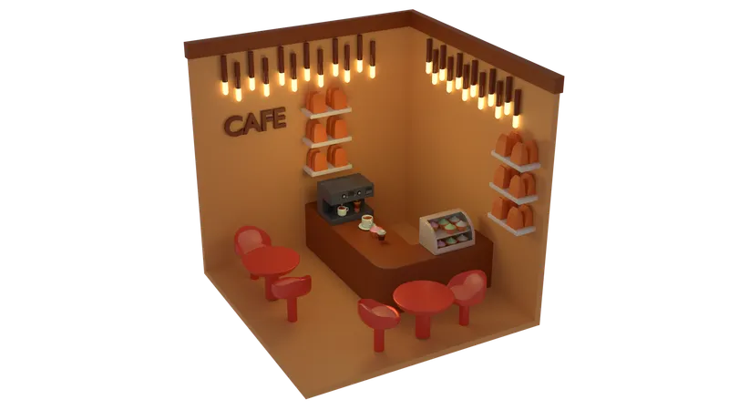 Café  3D Icon