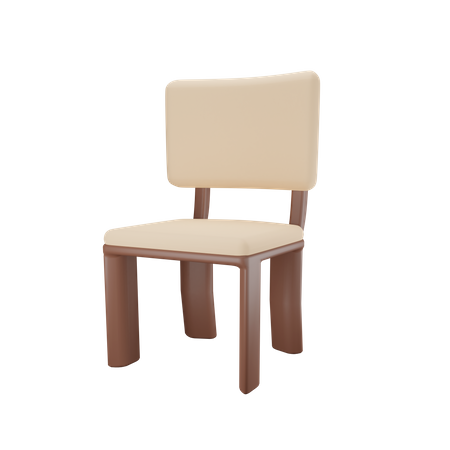 Cafe Chair 3D Illustration