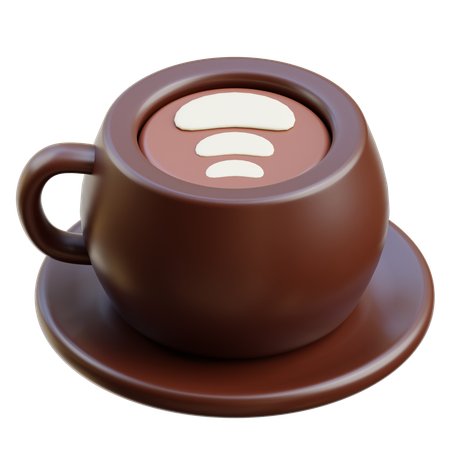 Café com leite  3D Icon