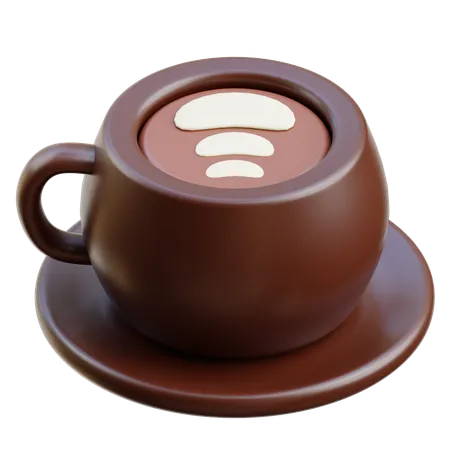 Café com leite  3D Icon