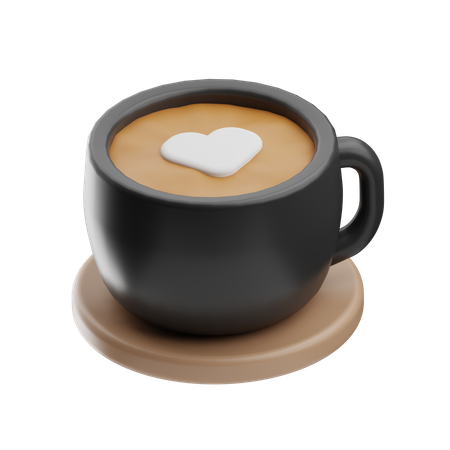 Café com leite  3D Icon