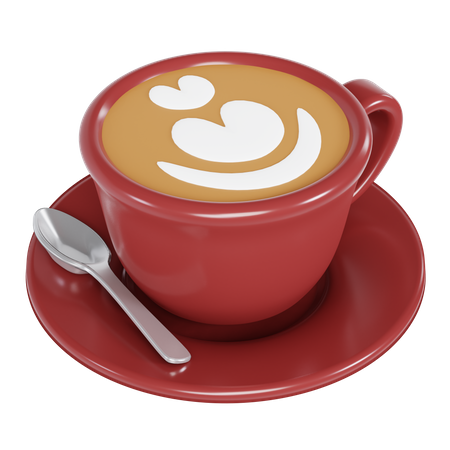 Latte café  3D Illustration