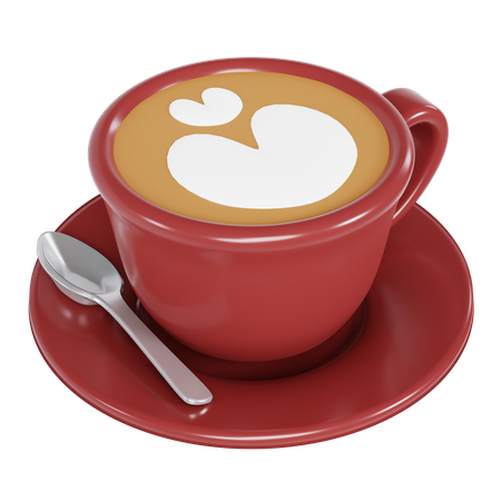 Latte café  3D Illustration