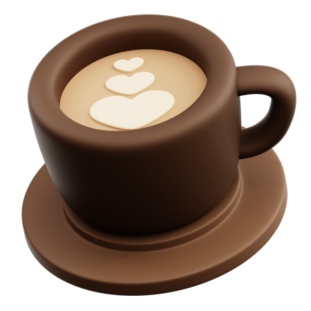 Café com leite  3D Icon