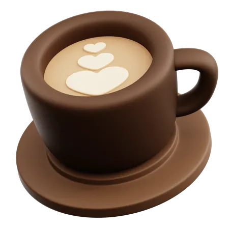 Café com leite  3D Icon