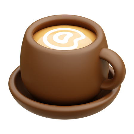 Café com leite  3D Icon