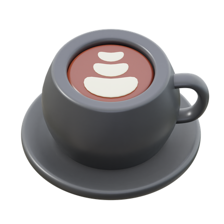 Café com leite  3D Icon