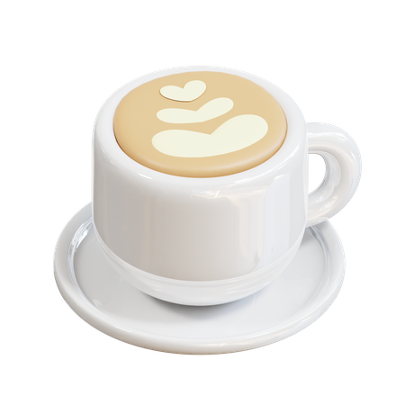 Café com leite  3D Icon