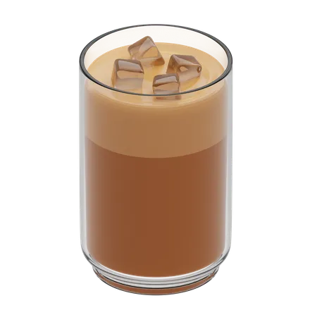 Café com leite gelado  3D Icon