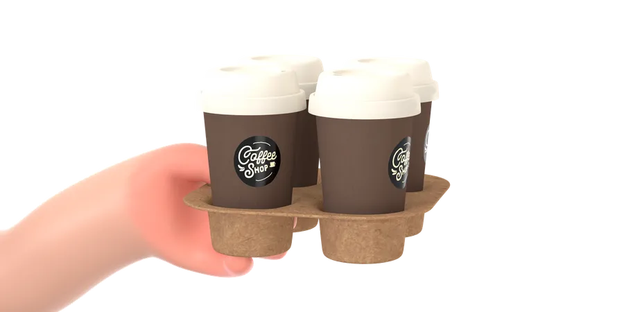 Commande de café  3D Illustration