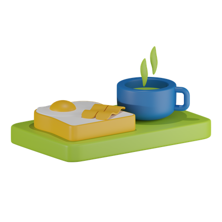 Café da manhã  3D Icon