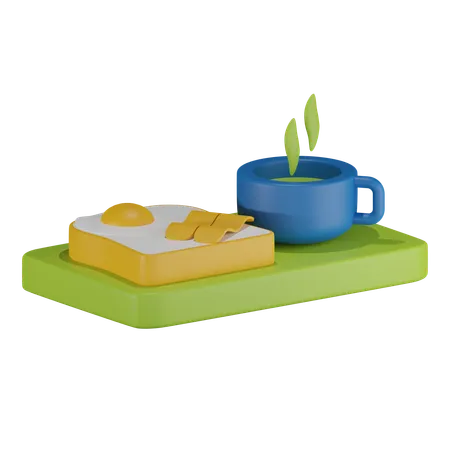 Café da manhã  3D Icon