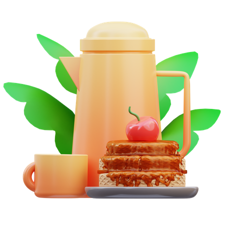 Café da manhã  3D Icon