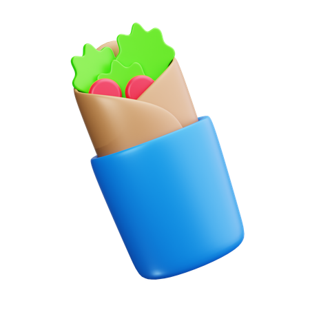 Burrito de café da manhã  3D Icon