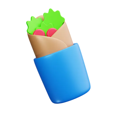 Burrito de café da manhã  3D Icon