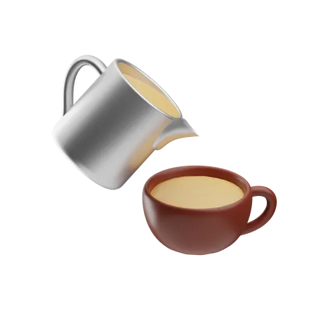 Servir café  3D Icon