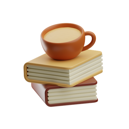 Café e livros  3D Icon