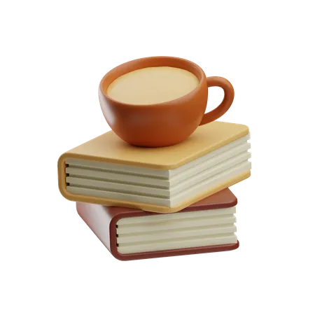 Café e livros  3D Icon