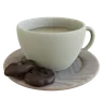 café en taza con galletas