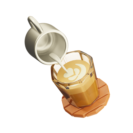 Café froid  3D Icon