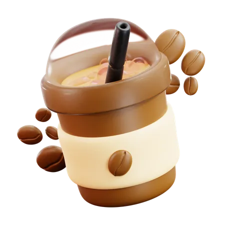 Café glacé  3D Icon