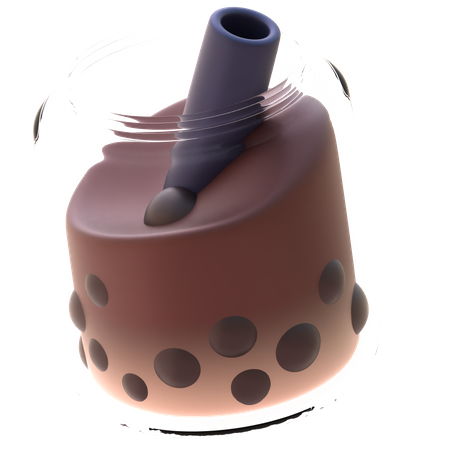 Boba au café glacé  3D Icon